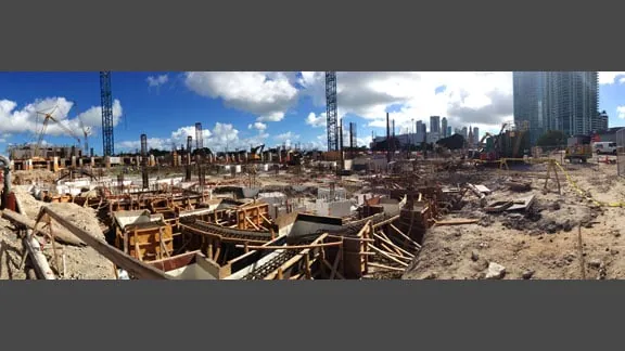 Construction Site Ultra Panoramic View